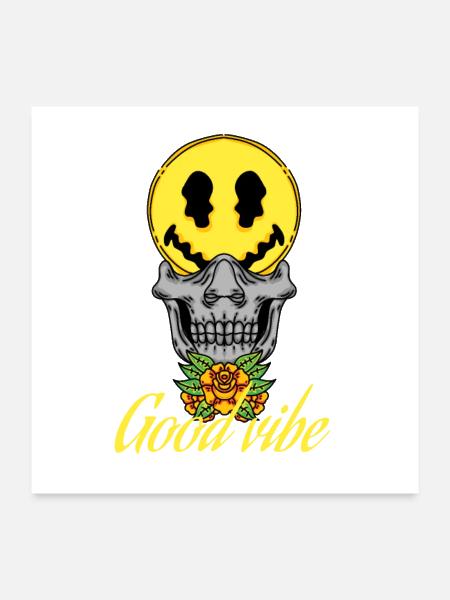 good vibe - Poster 24x24 - white - Front