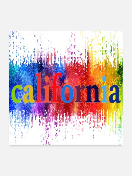colour CALIFORNIA - Poster 24x24 - white - Front