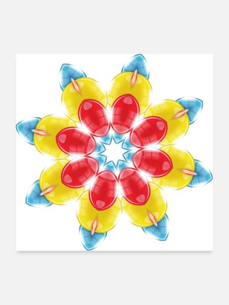 Bright Cheerful Colors - Poster 24x24 - white - Front