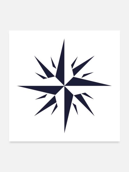 Compass Rose - Poster 24x24 - white - Front