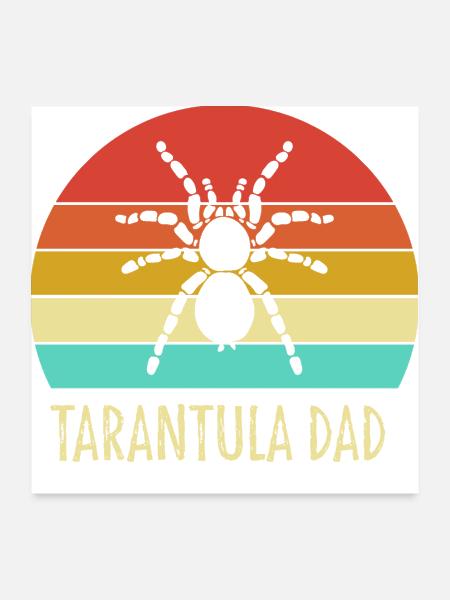 Retro Tarantula Vintage Tarantula Dad - Poster 24x24 - white - Front