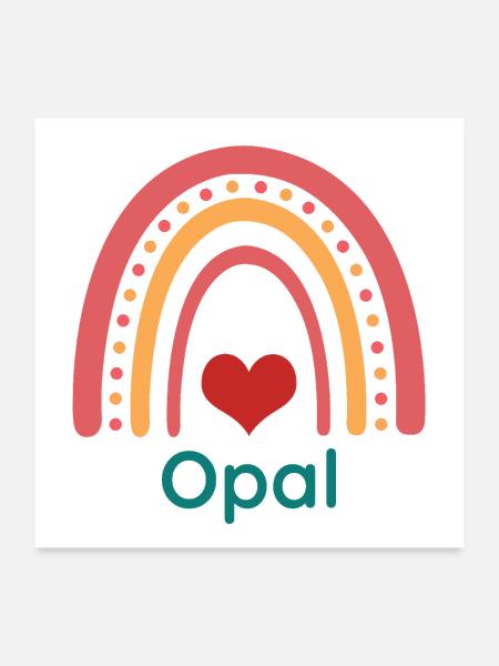Opal Vintage Boho Rainbow - Poster 24x24 - white - Front