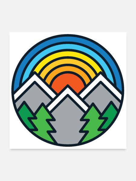 Colorfull Nature - Poster 24x24 - white - Front