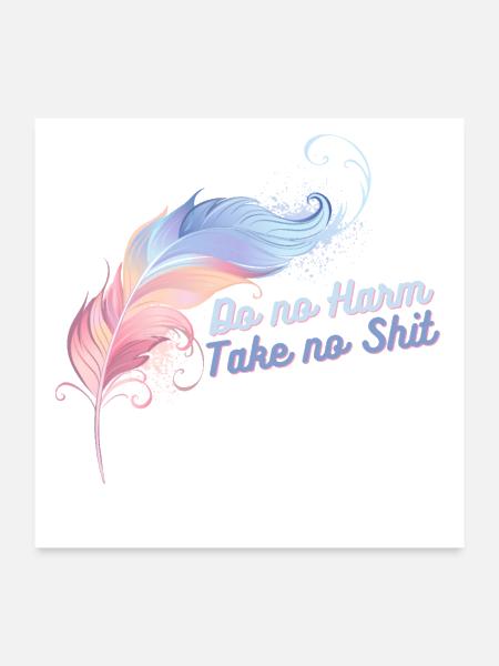 Do no Harm Take no Shit - Poster 24x24 - white - Front