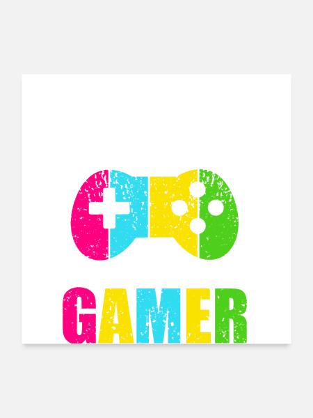 I Am A Gamer - Poster 24x24 - white - Front