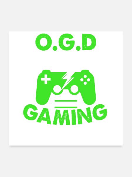 OGD obsessive gaming disorder - Poster 24x24 - white - Front