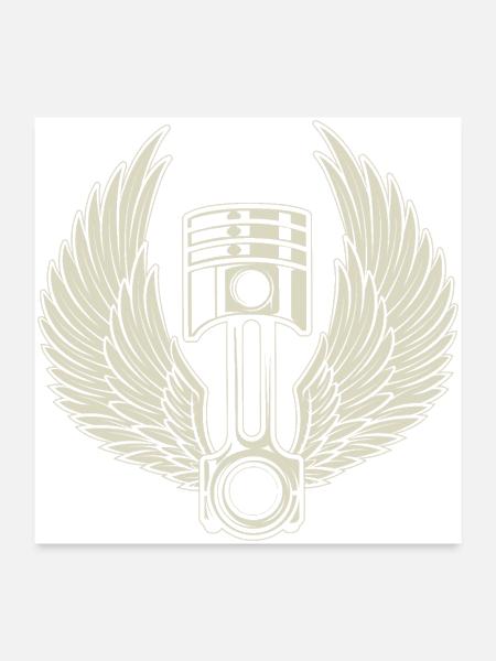 FREE PISTON - Poster 24x24 - white - Front
