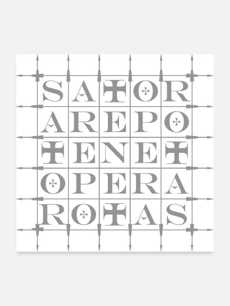 SATOR Square [GREY] - Poster 24x24 - white