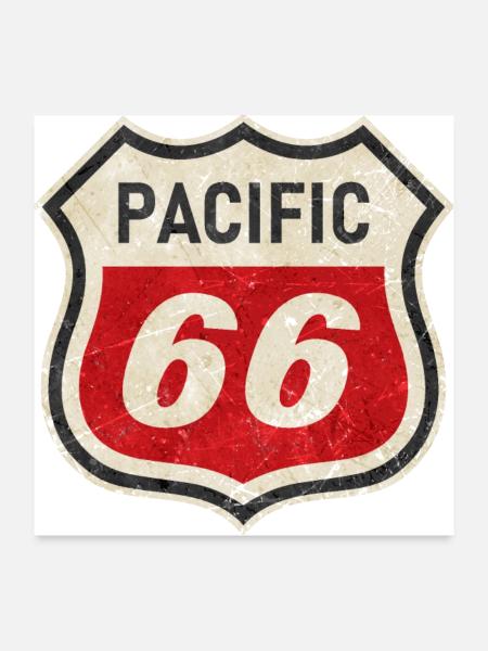 Pacific Toad 66 Vintage Gas - Poster 24x24 - white - Front