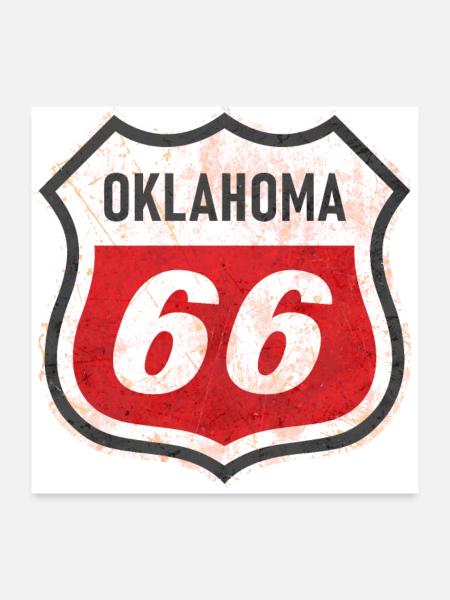Oklahoma 66 Philips Gas Vintage - Poster 24x24 - white - Front