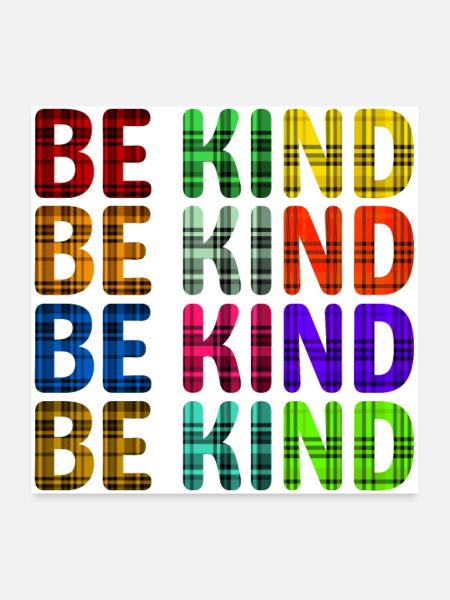 BE KIND BE KIND - Poster 24x24 - white - Front