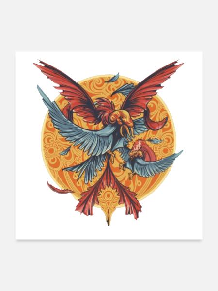 Dance of Dragons - Poster 24x24 - white - Front