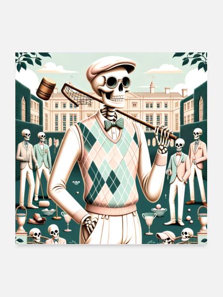 Jeu de gentlemen éternels - Poster 24 x 24 po - blanc - Devant