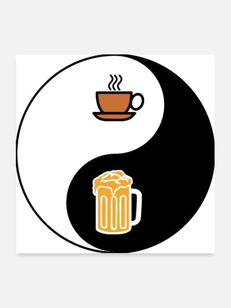 Coffee - Poster 24x24 - white - Front
