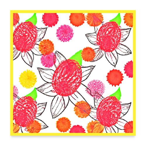 Floral Elegance Symphony Pattern - Poster 24x24