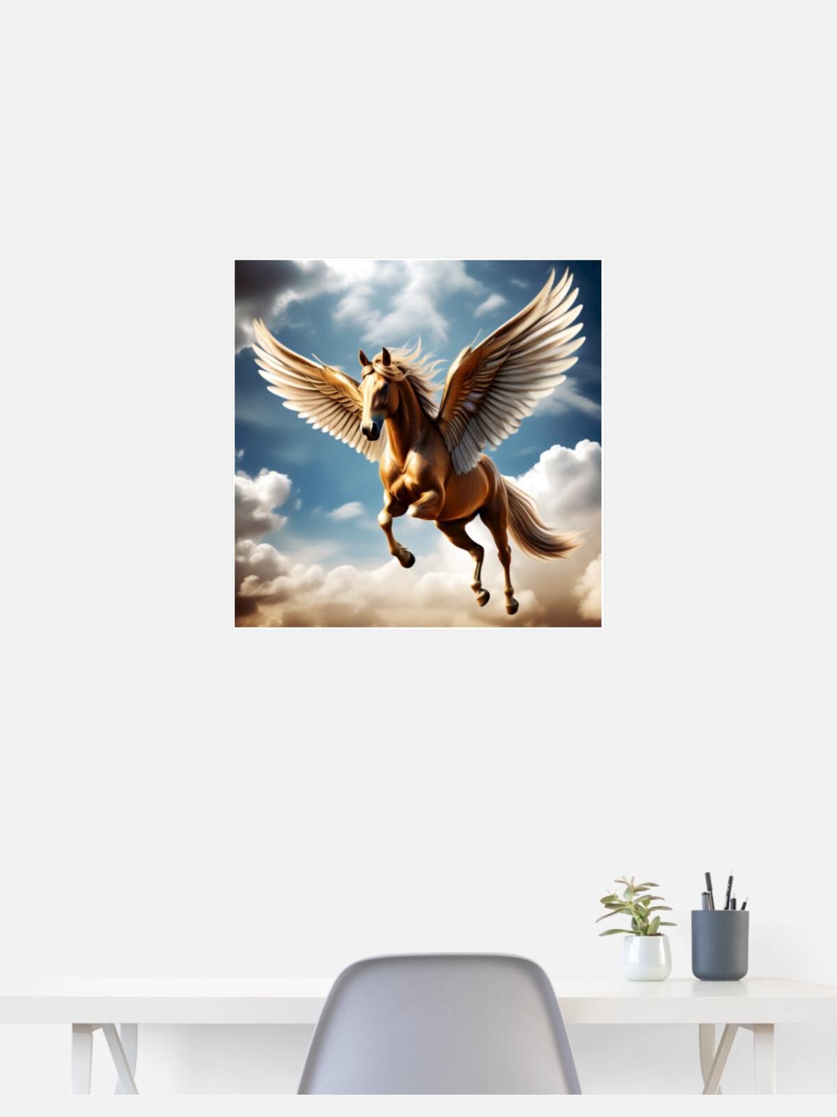 Pegasus with Vital Energy - Poster 24x24 - white - Front