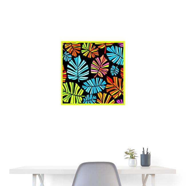 Vibrant Foliage Radiance Neon Elegance