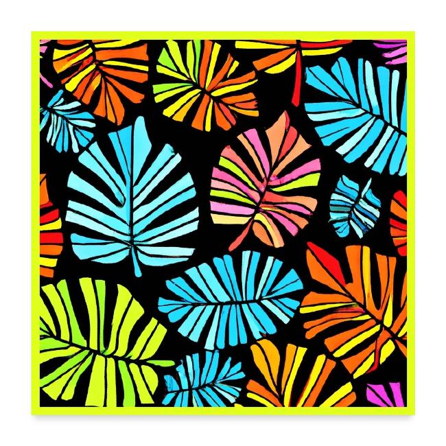 Vibrant Foliage Radiance Neon Elegance