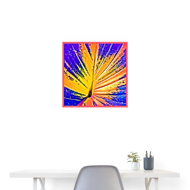 Vibrant Neon Leaf Pattern