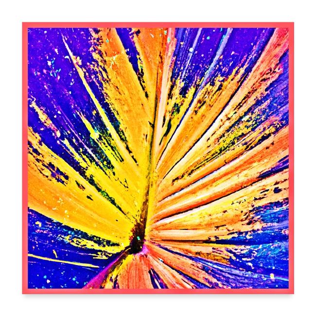 Vibrant Neon Leaf Pattern