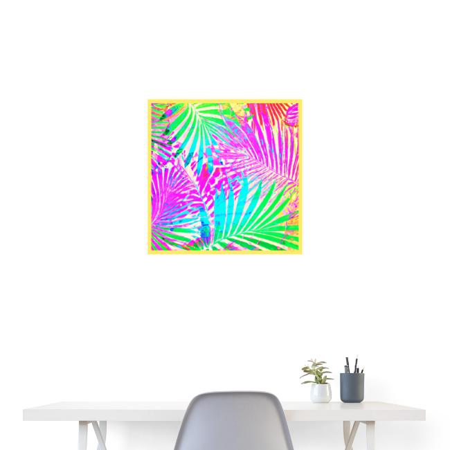 Leafy Neon Delight Vivid Pattern