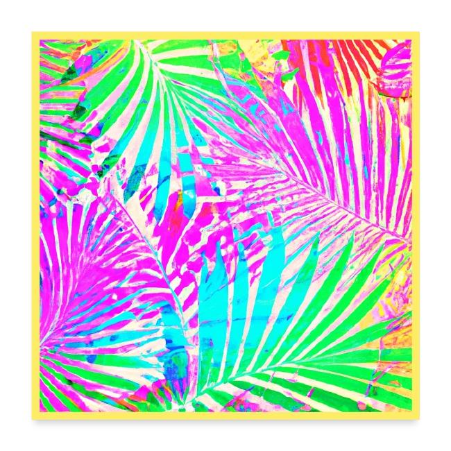 Leafy Neon Delight Vivid Pattern