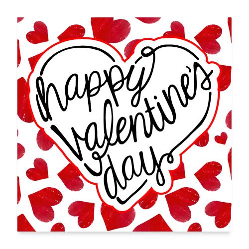 Valentine's Day Designs, February 14, Love Friends - Poster 24x24