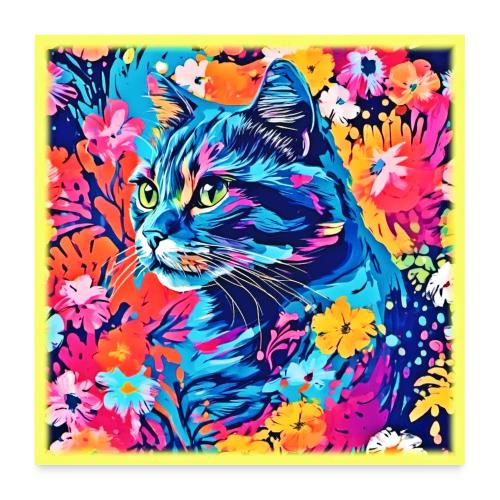 Meow Masterpieces: Optimal Cat Paint Art - Poster 24x24