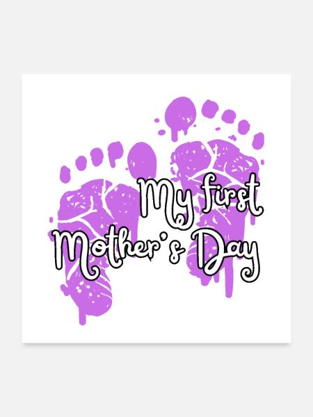 My first Mother's Day - Poster 24x24 - white - Front