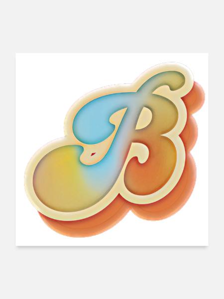 Letter collection: B - Poster 24x24 - white - Front