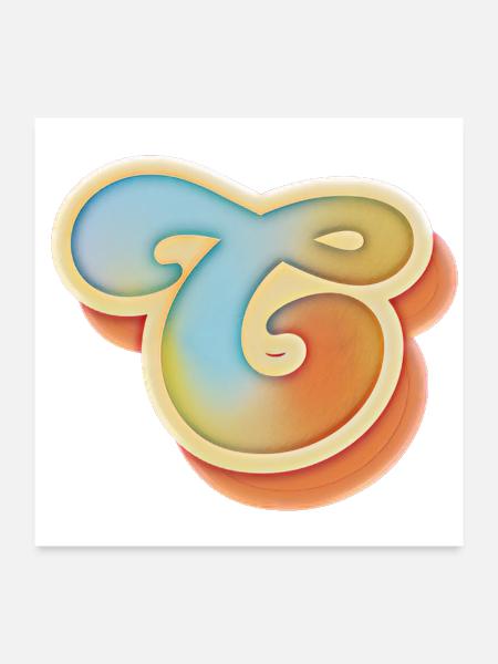 Letter collection: C - Poster 24x24 - white - Front