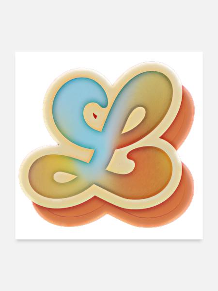 Letter collection: L - Poster 24x24 - white - Front