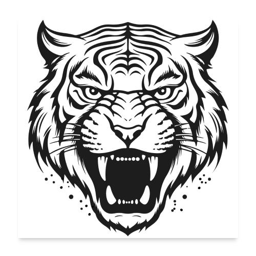 Wild Tiger Fashion, the fury of the feline tiger. - Poster 24x24