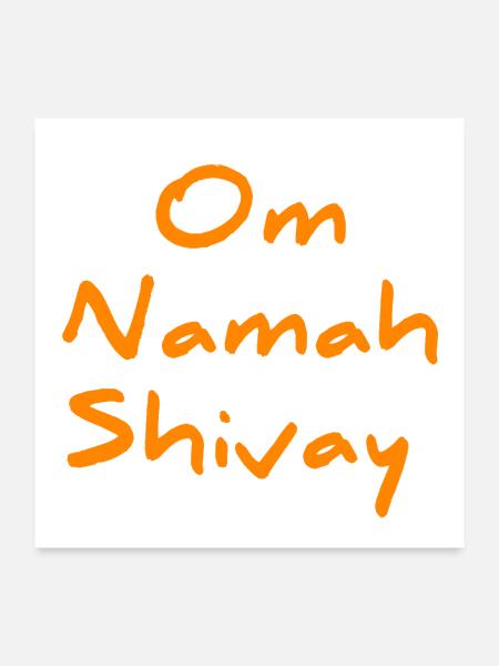 Om namah shivay - Poster 24x24 - white - Front