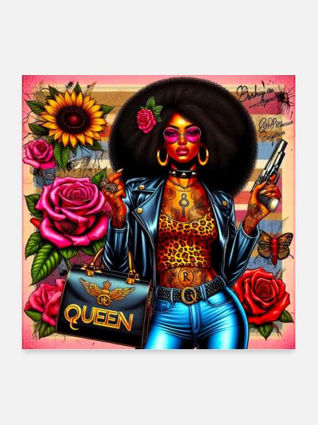 Diva Dime Queen Collection - Poster 24x24 - white - Front