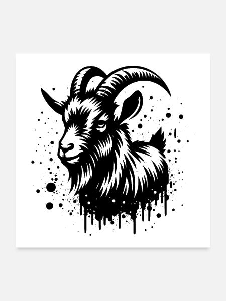 It's a goat - Poster 24x24 - white - Front