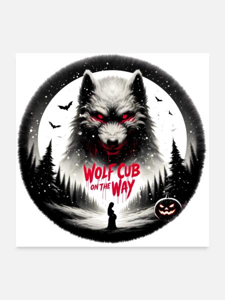 Spooky Halloween Baby Announcement - Poster 24x24 - white - Front