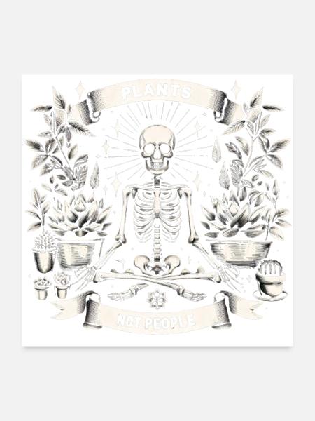 Plants Not People - Poster 24x24 - white - Front