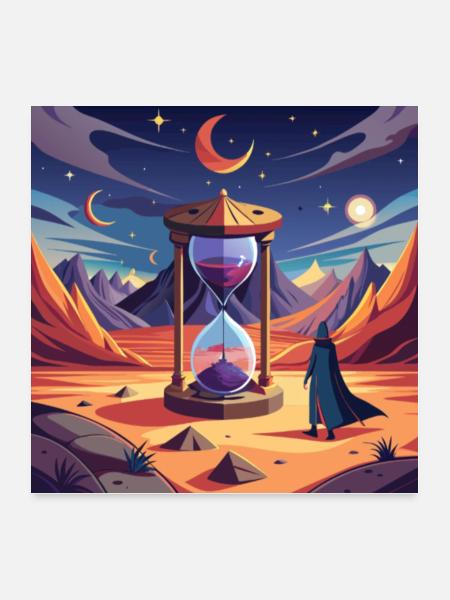 Lost in Time - Poster 24x24 - white