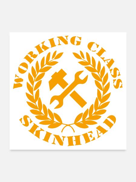 Working Class Skinhead - Poster 24x24 - white - Front