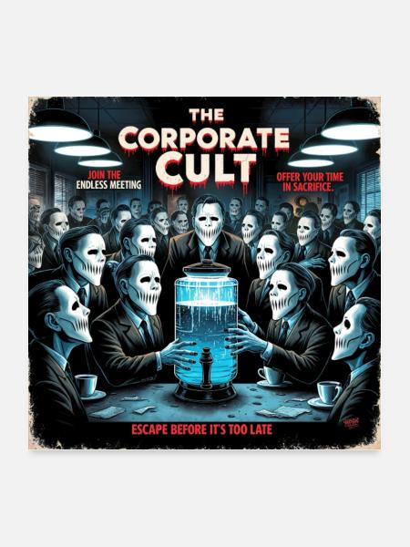 The Corporate Cult - Poster 24x24 - white - Front