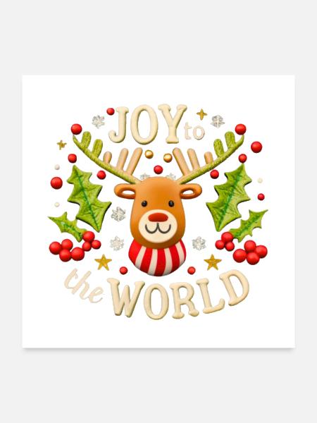 Joy to the world - Poster 24x24 - white - Front