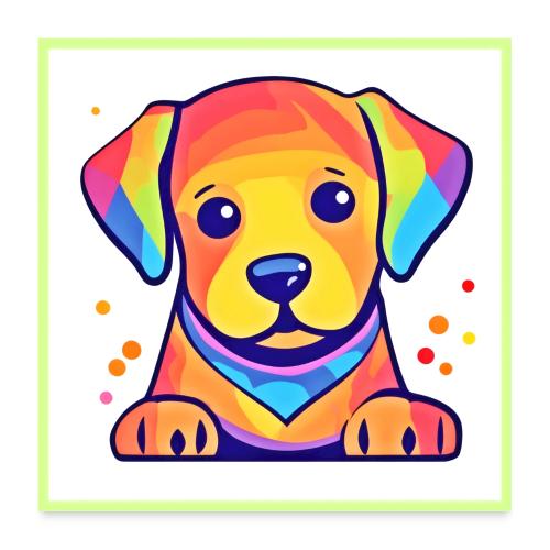 Rainbow Puppy Love - Poster 24x24