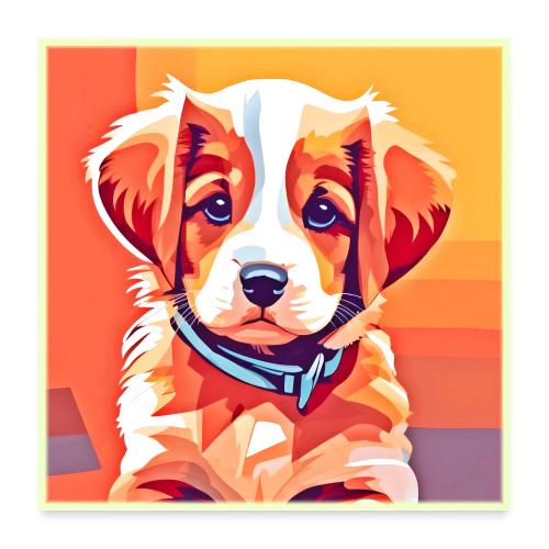 Cute Puppy Pop Art - Poster 24x24