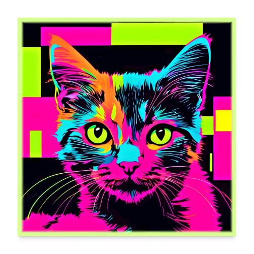 Cyberpunk Kitty Art - Poster 24x24