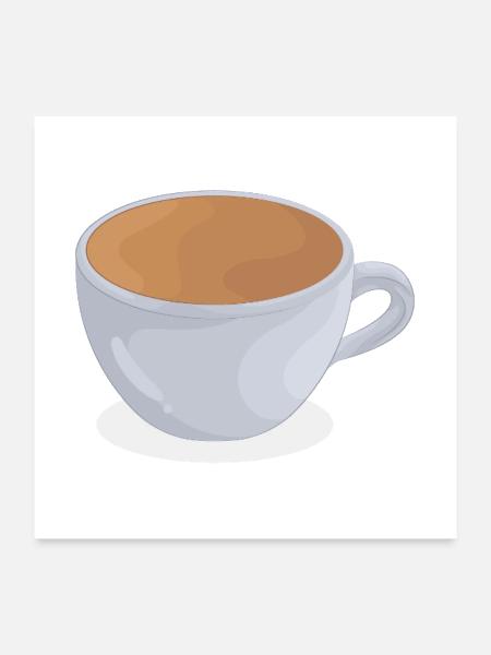 Coffee - Poster 24x24 - white - Front