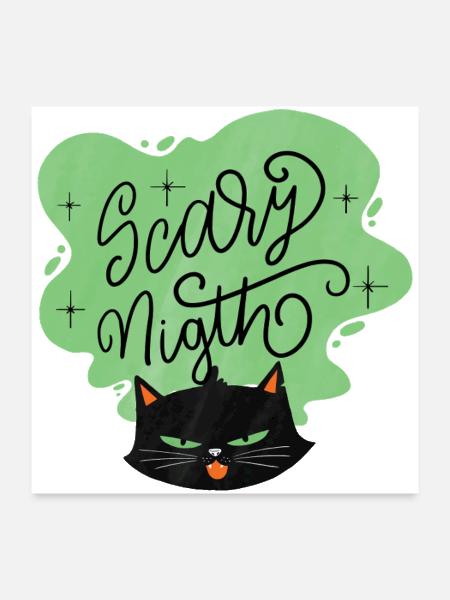 scarm nigth cat 2 01 - Poster 24x24 - white - Front