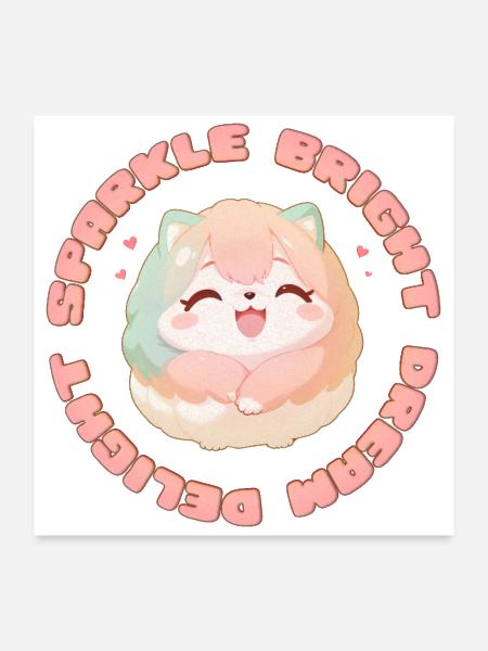 Sparkle bright, dream delight! - Poster 24x24 - white - Front