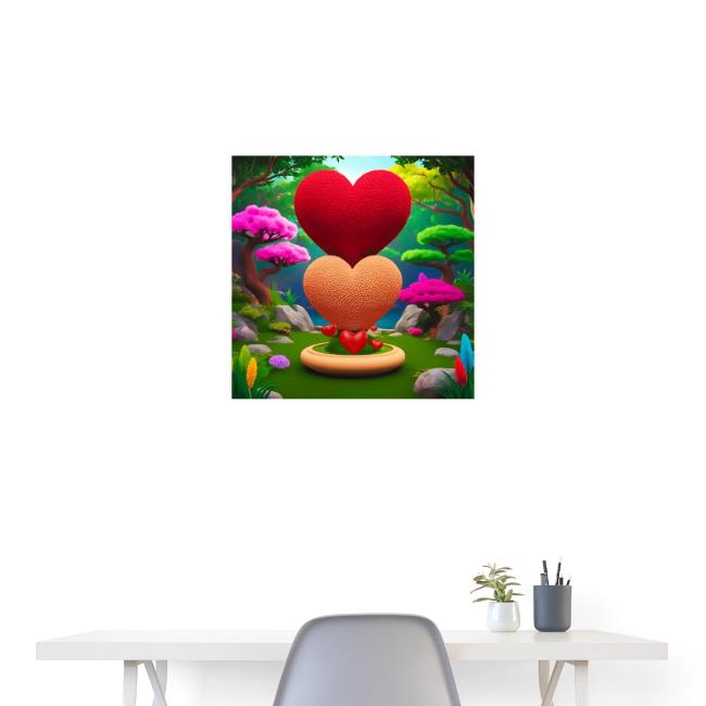 Double Heart, fantasy, nature and fantasy