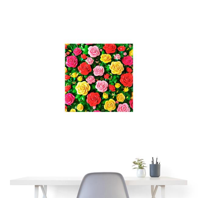 Floral print, colors in rose flowers, nature